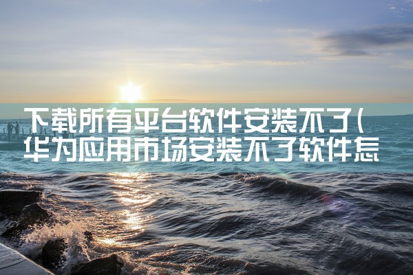 下载所有平台软件安装不了