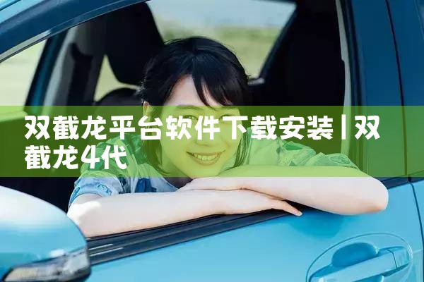 双截龙平台软件下载安装